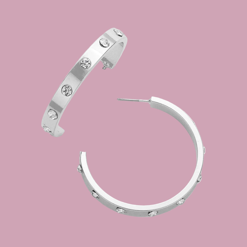 Crystal Edge Hoops