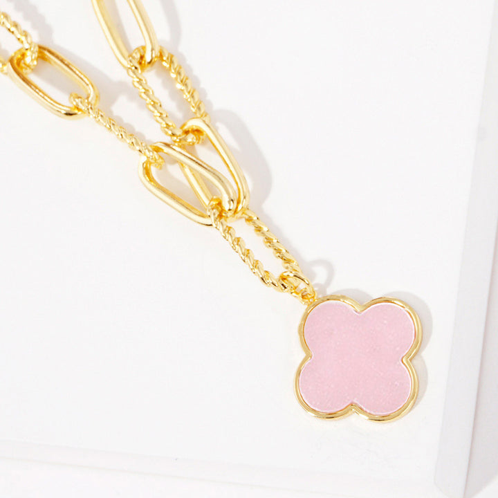 Blush Quatrefoil Necklace