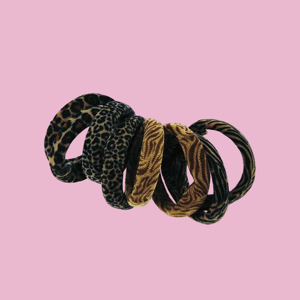 Animal Print Hair Tie Set