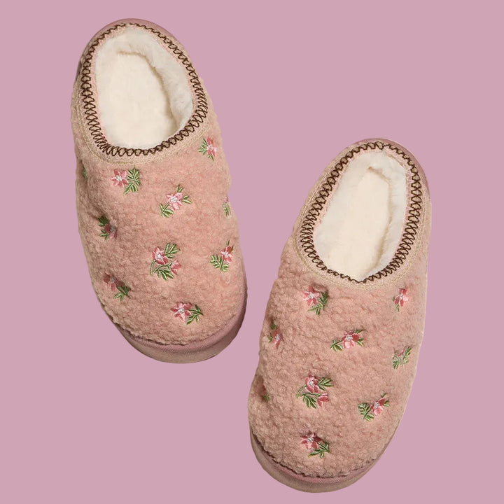 Pink Flower Slippers