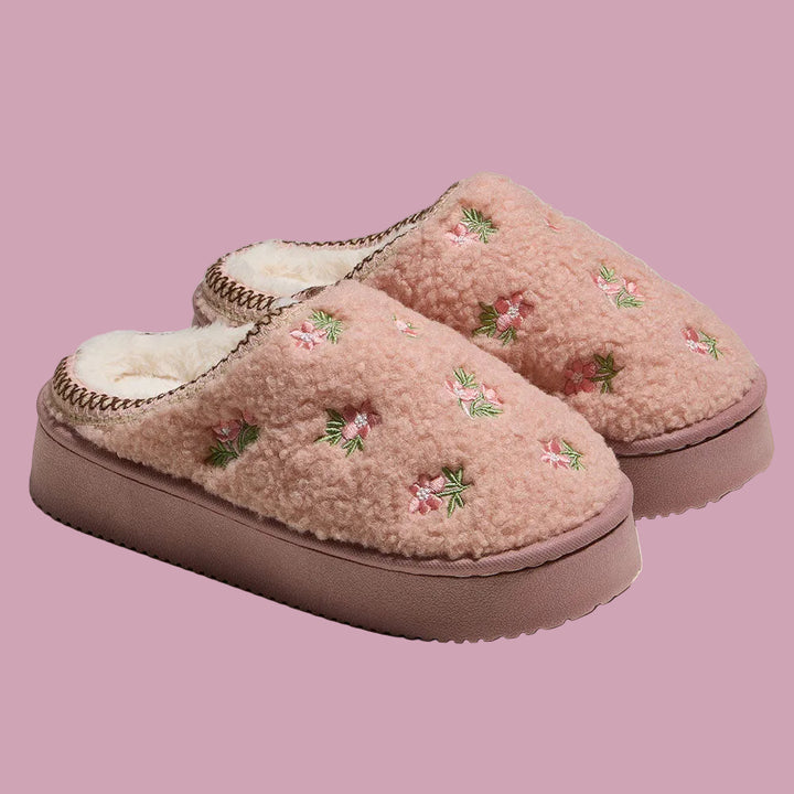 Pink Flower Slippers