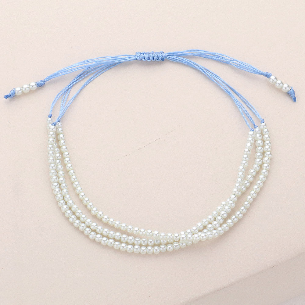 Pearl Pull Tie Bracelet