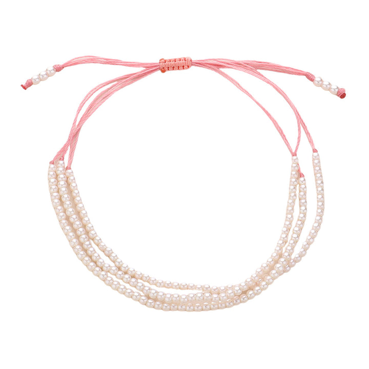 Pearl Pull Tie Bracelet