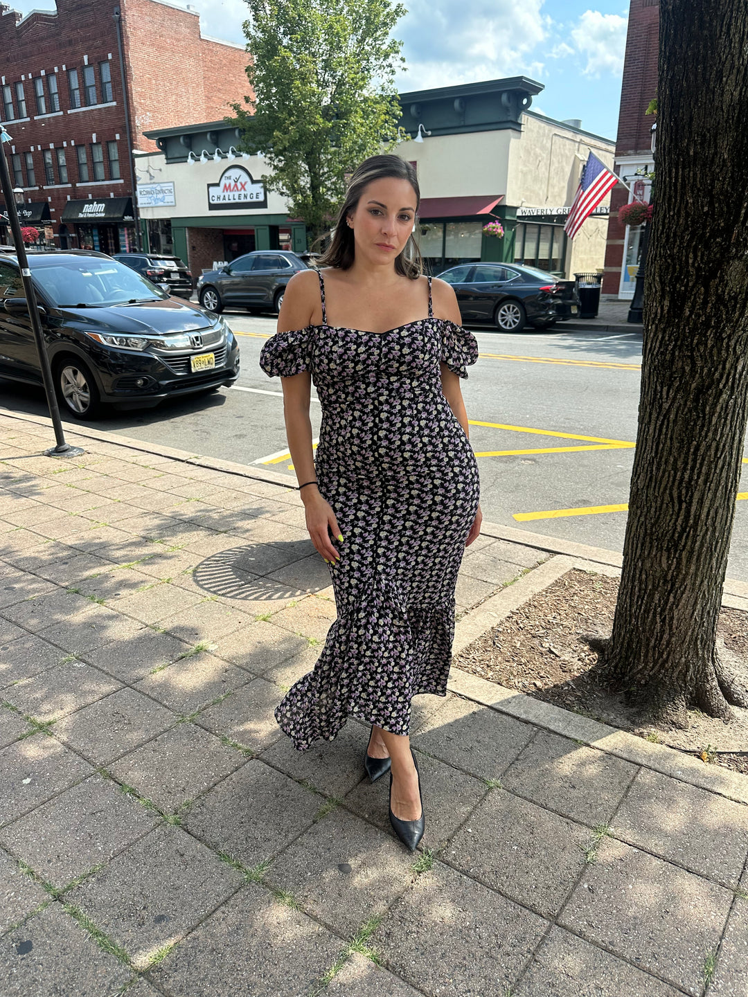 Black Floral Off Shoulder Maxi Dress | Wedding Guest Dress | The Snooki Shop Black Floral Off Shoulder Maxi Dress | Wedding Guest Dress | The Snooki Shop