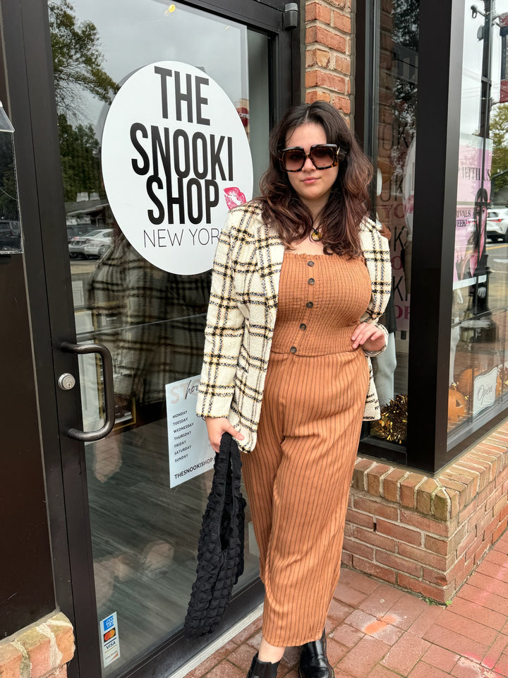 Ivory Plaid Blazer