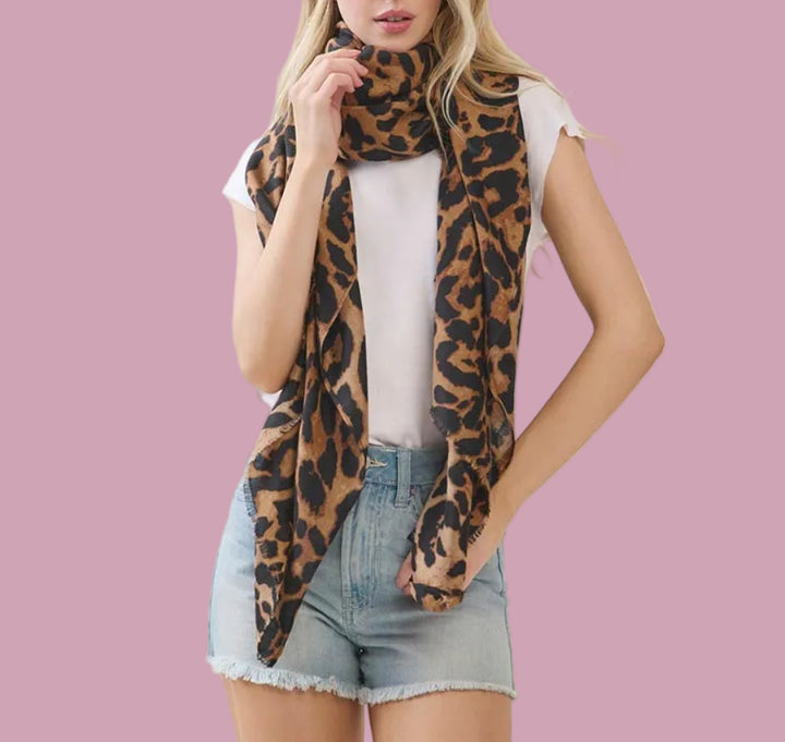 Leopard Wrap Scarf