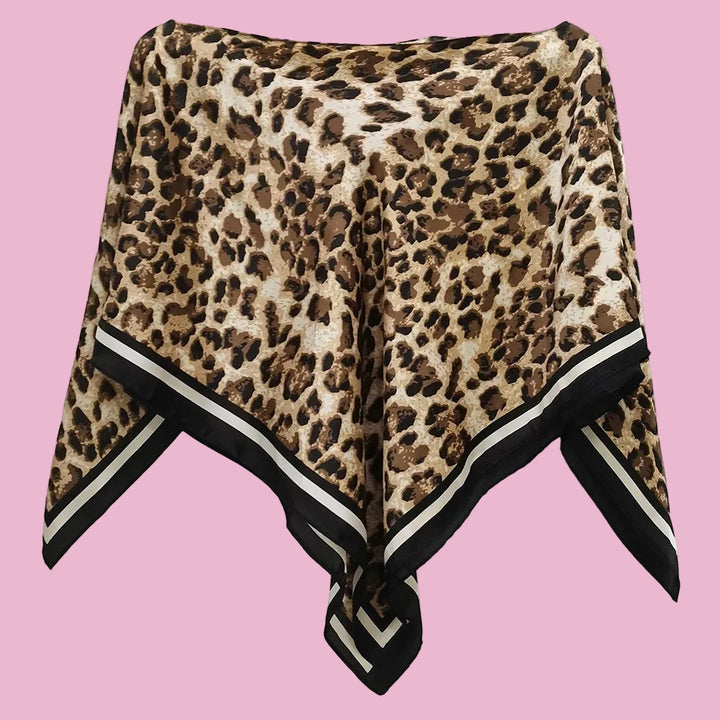 Leopard Satin Poncho