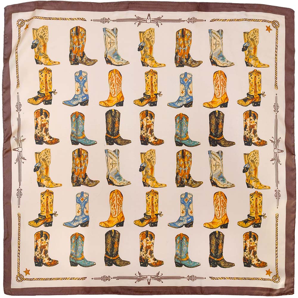 Western Boot Square Scarf