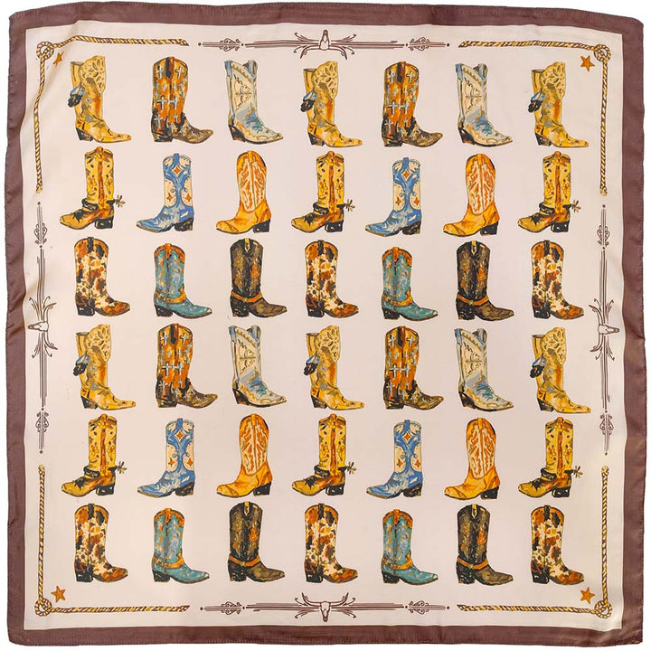 Western Boot Square Scarf