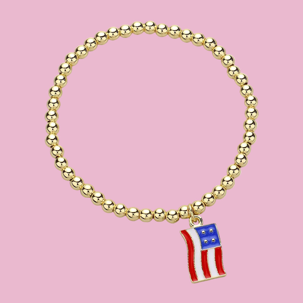 Flag Charm Bracelet