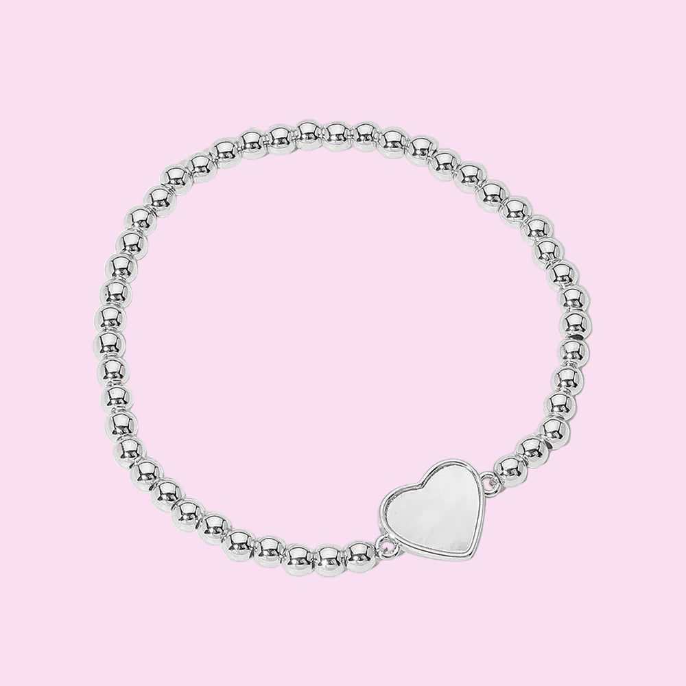 Mother Of Pearl Heart Bracelet