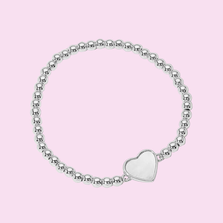 Mother Of Pearl Heart Bracelet