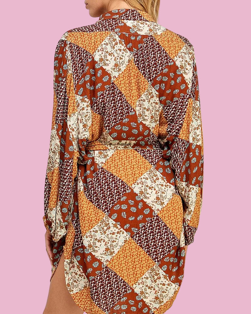 Patchwork Tie Dress