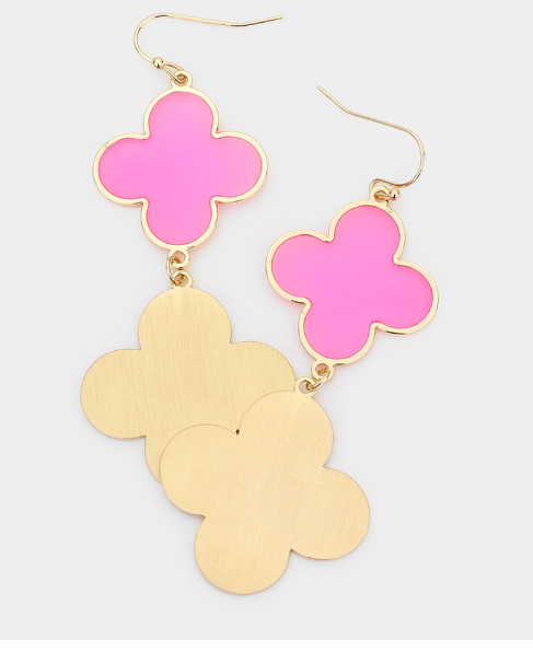 Pink Gold & Dangle Earrings