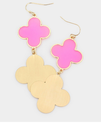 Pink Gold & Dangle Earrings