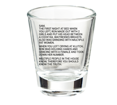 The Note Shot Glass