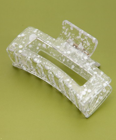 Clear Speckle Steph Claw Clip
