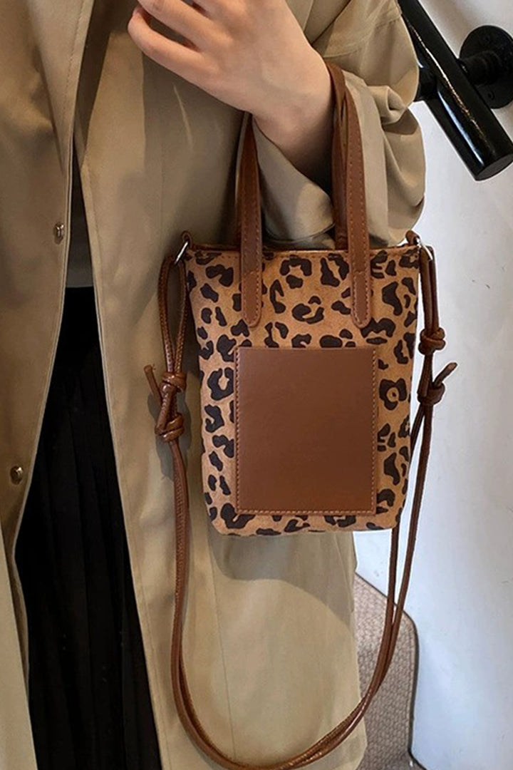 Mini Leopard Bucket Bag