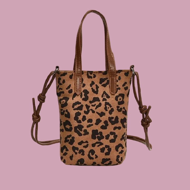 Mini Leopard Bucket Bag