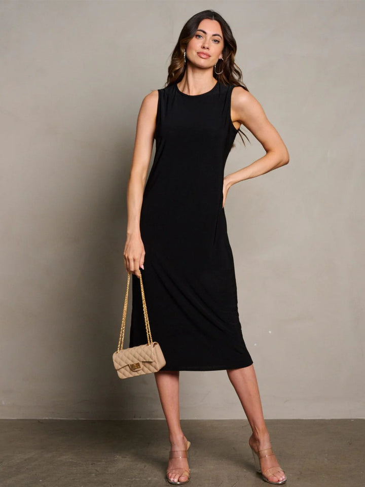 Sleeveless Pocket Midi Dress