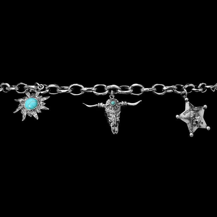 Turquoise Western Silver Belt