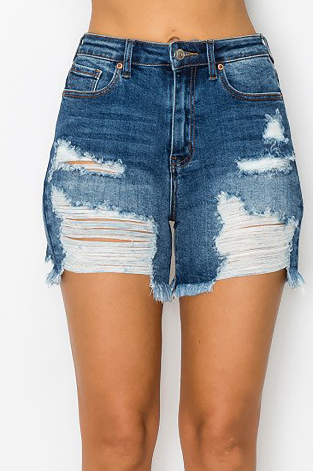 Frey Hem Denim Shorts