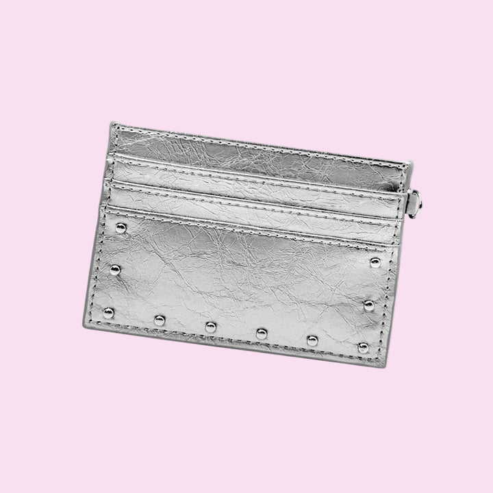 Silver Stud Card Wallet