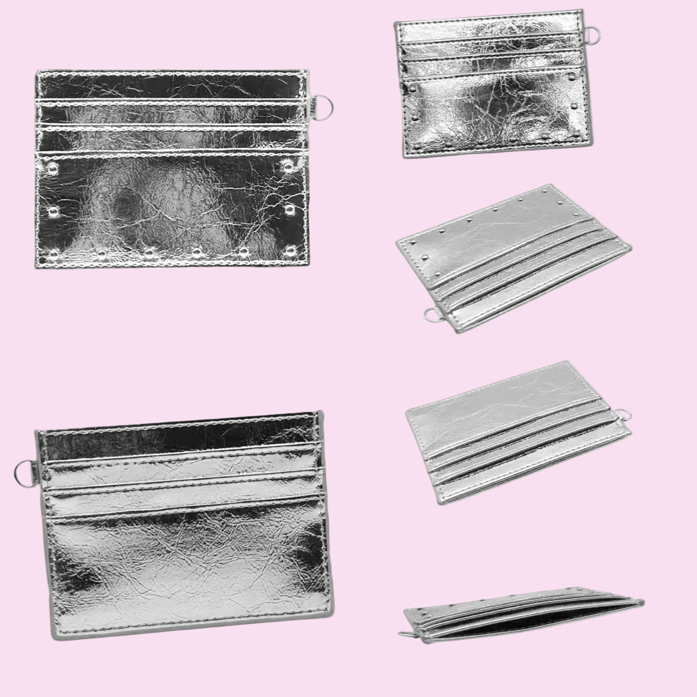 Silver Stud Card Wallet