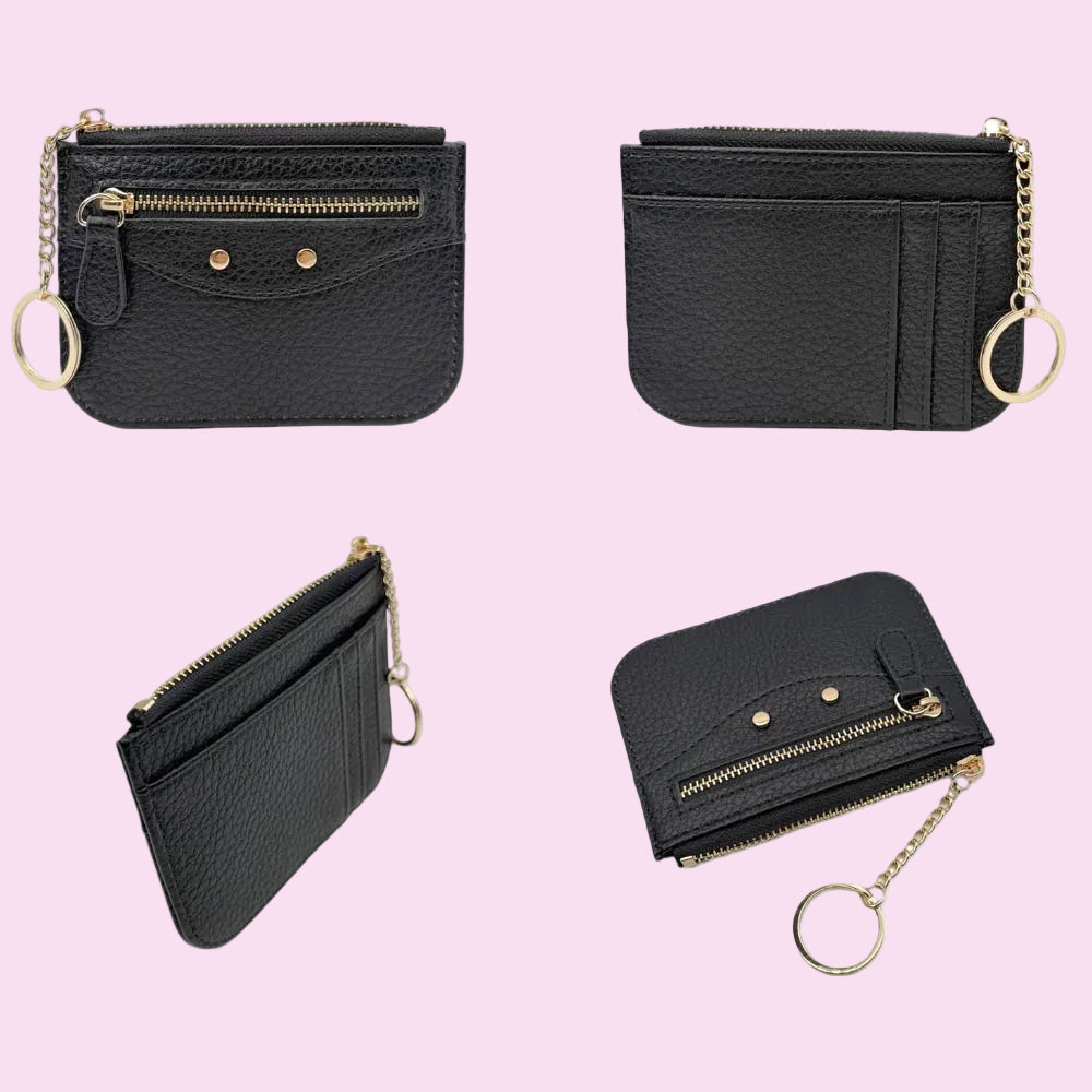 Black Wallet Keychain