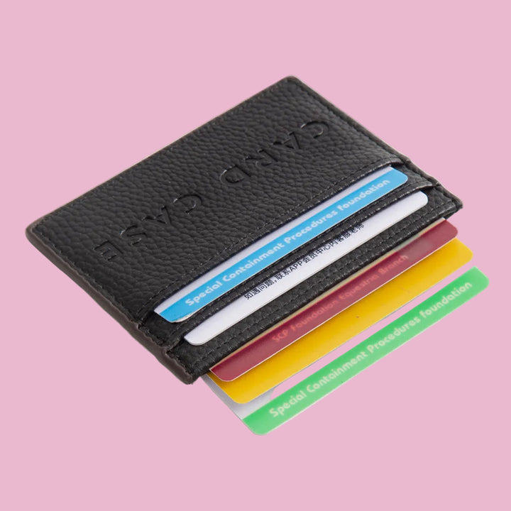 Tan Faux Leather Card Wallet