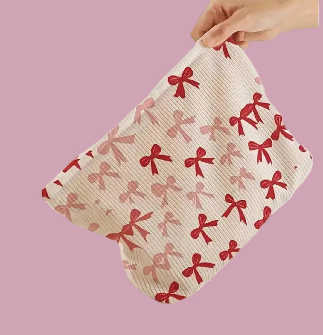 Bow Print Makeup Bag