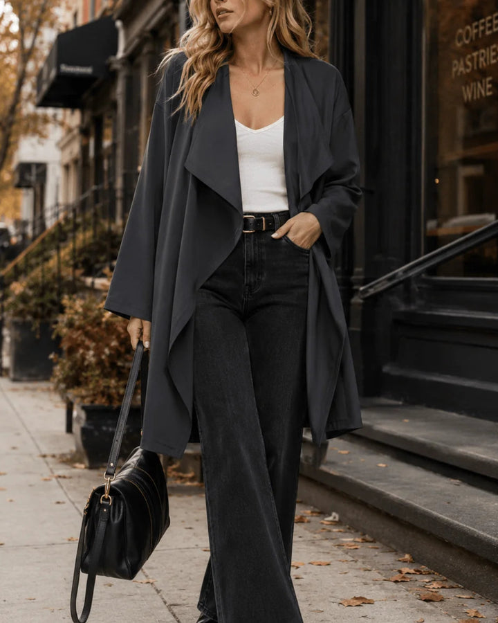 Black Trench Cardigan