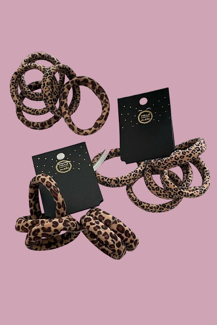 Leopard Hair Tie Set