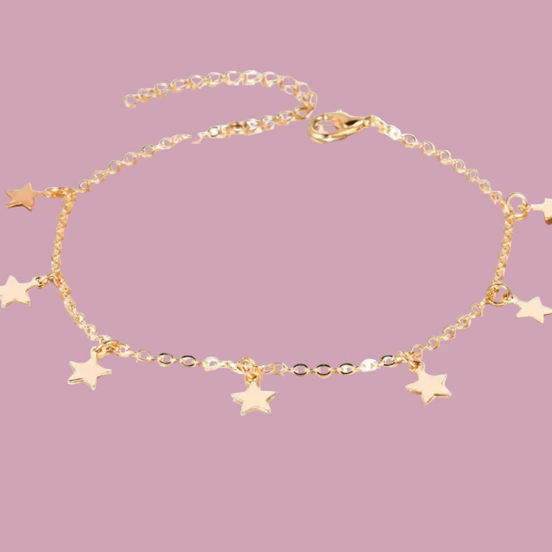 Gold Star Anklet