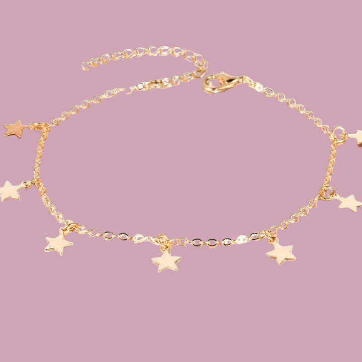 Gold Star Anklet