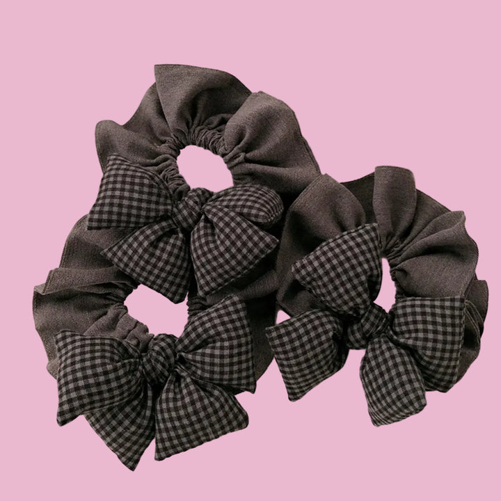Plaid Bow Scrunchie