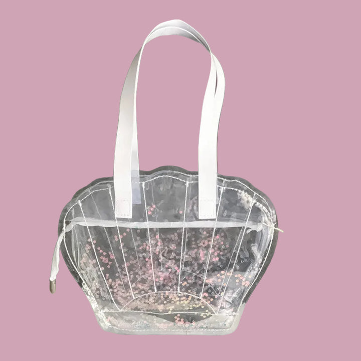 Clear Sparkle Shell Bag