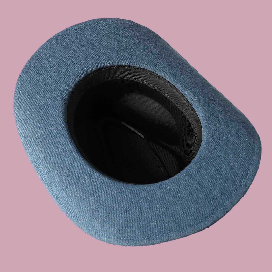 Embellished Denim Cowboy Hat