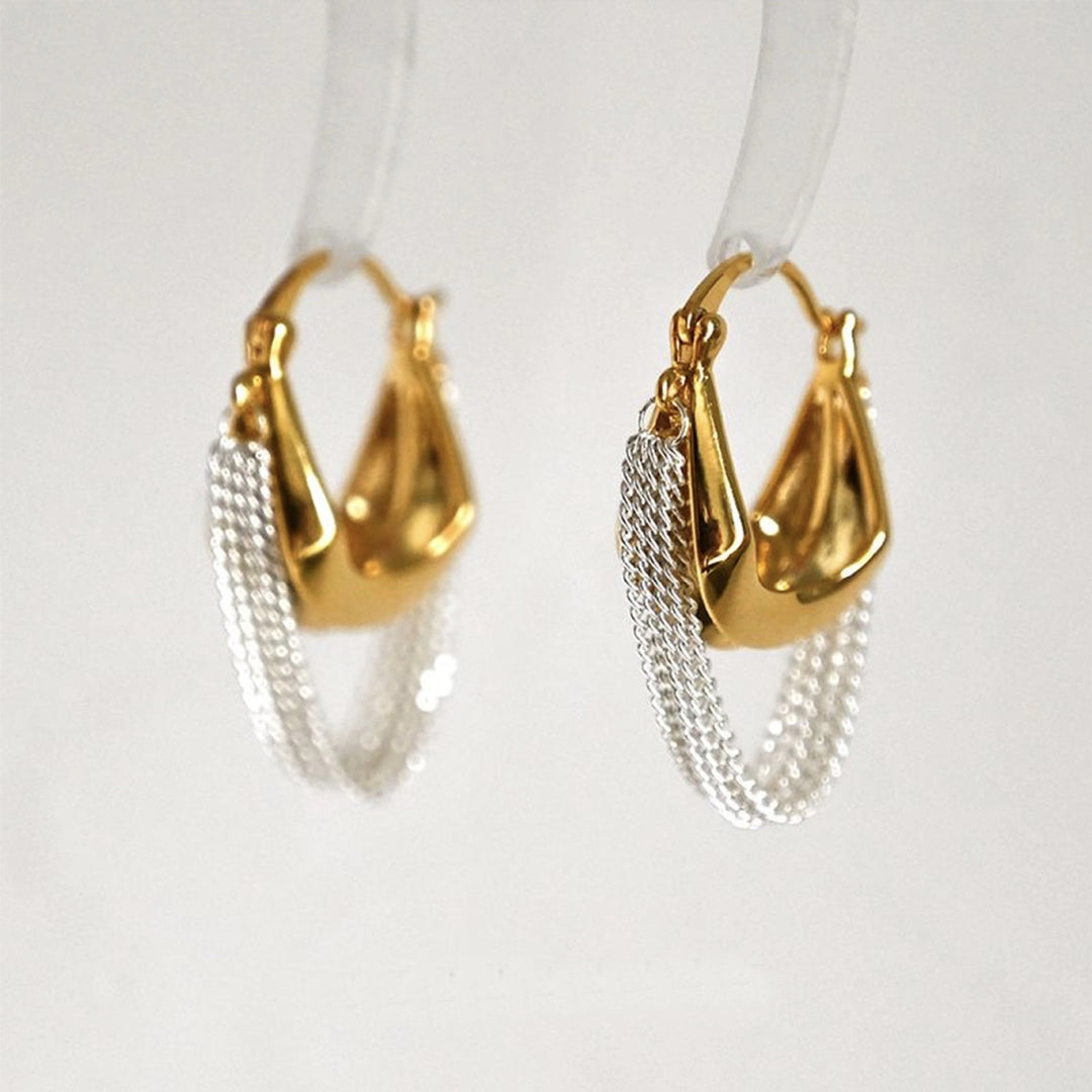 Gold Drape Hoops