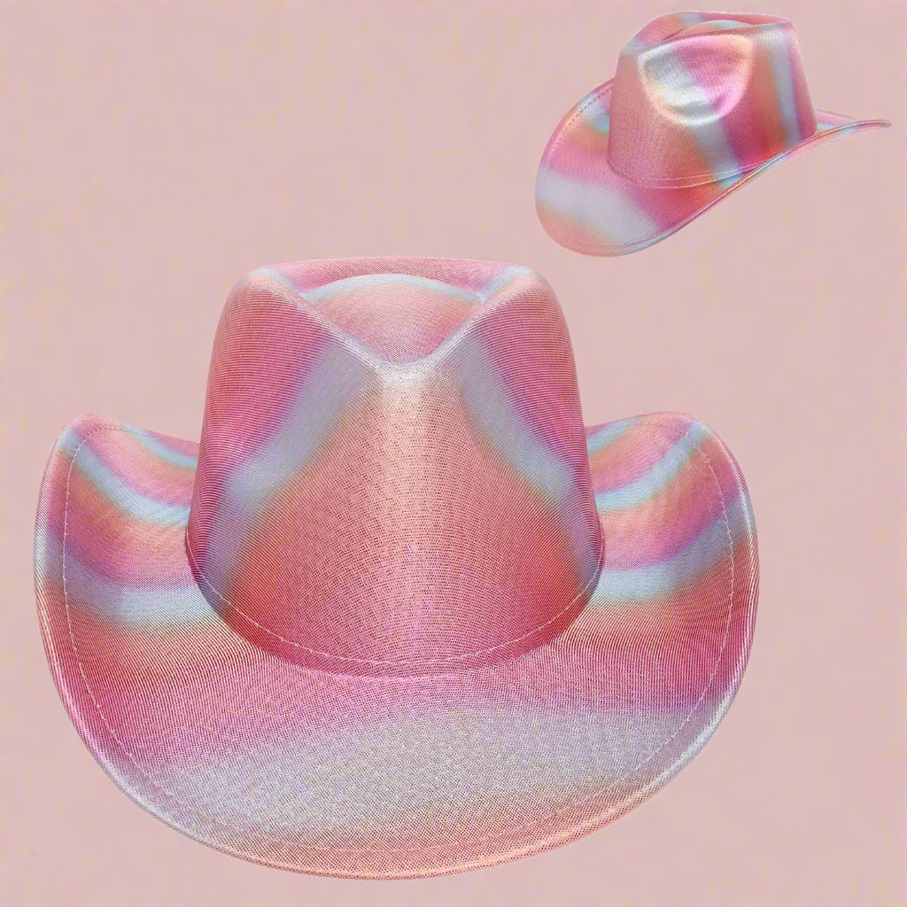 Rainbow Glimmer Cowboy Hat