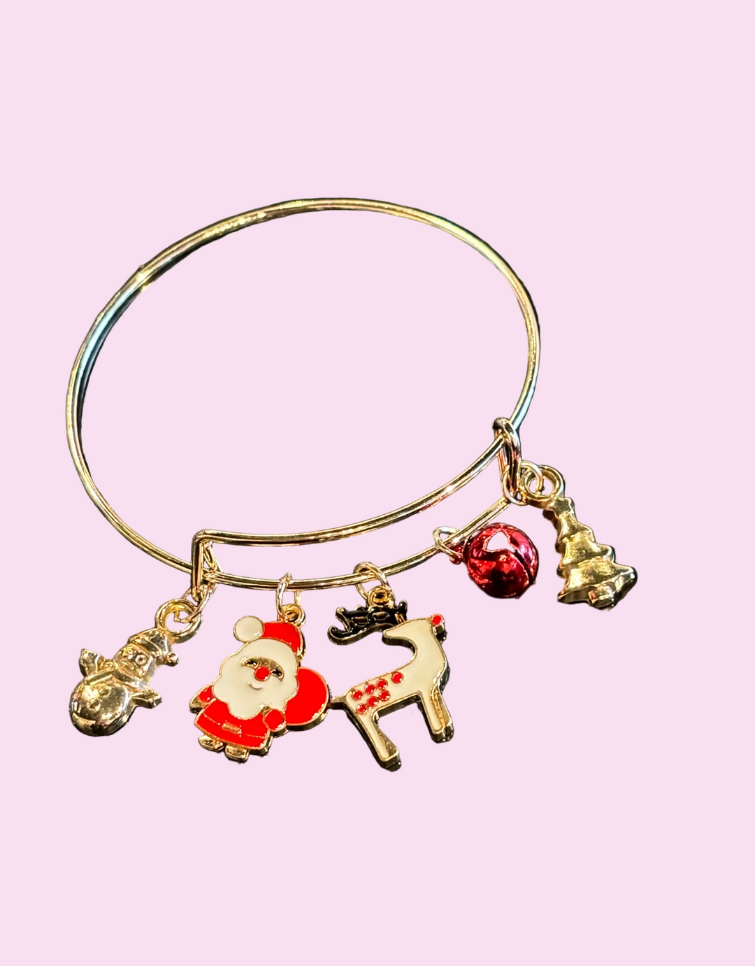 Gold Holiday Charm Bracelet