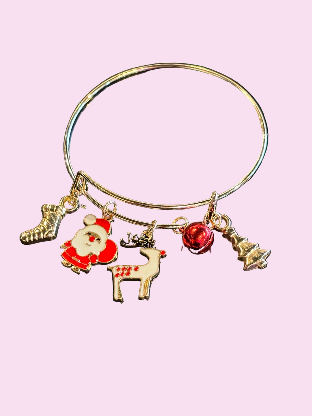 Gold Holiday Charm Bracelet