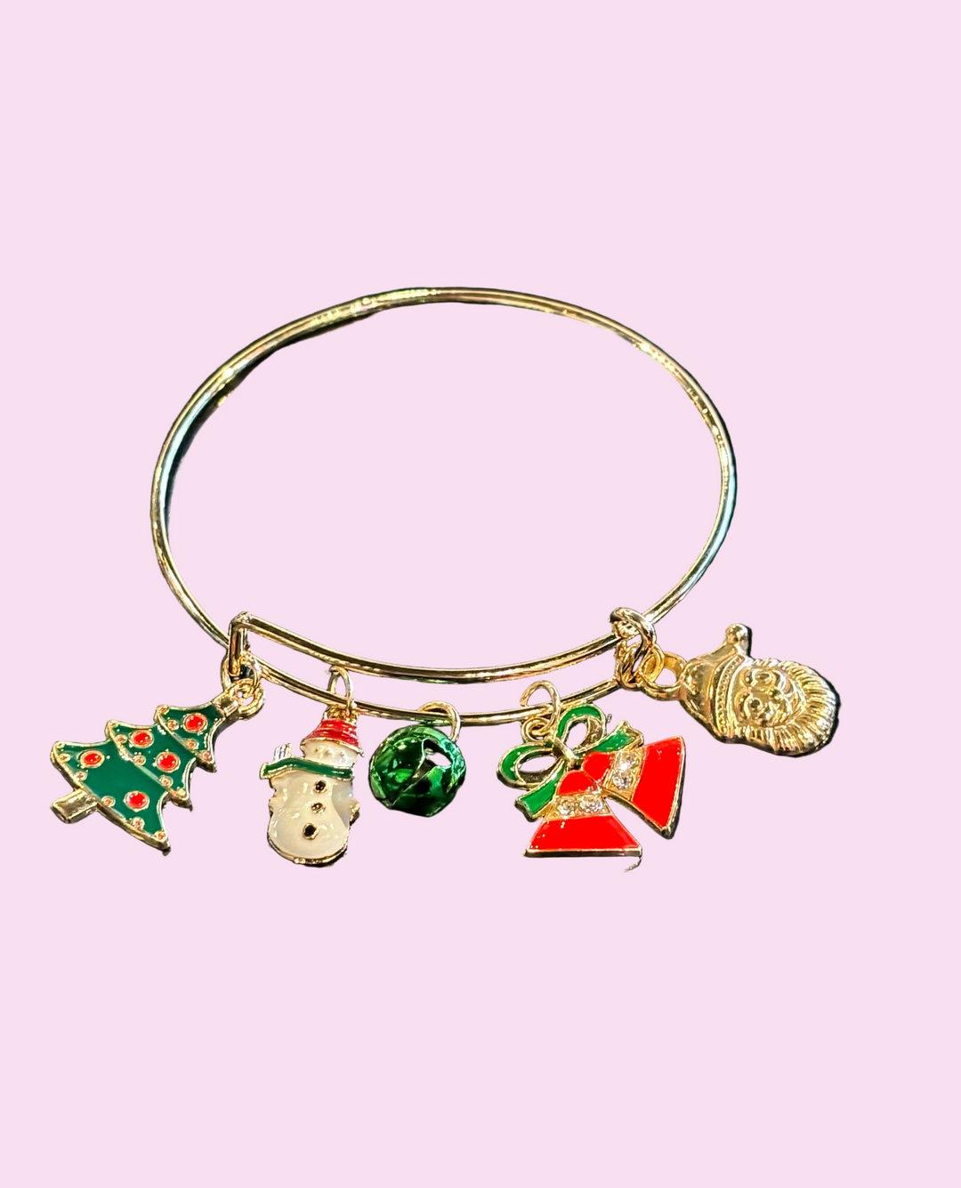 Gold Holiday Charm Bracelet