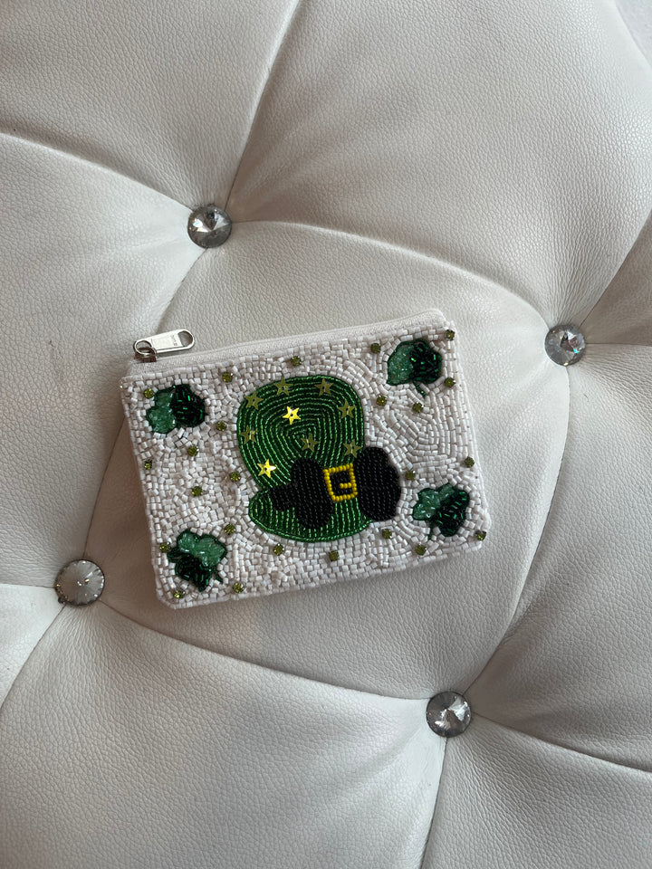 St. Pattys Beaded Coin Purse