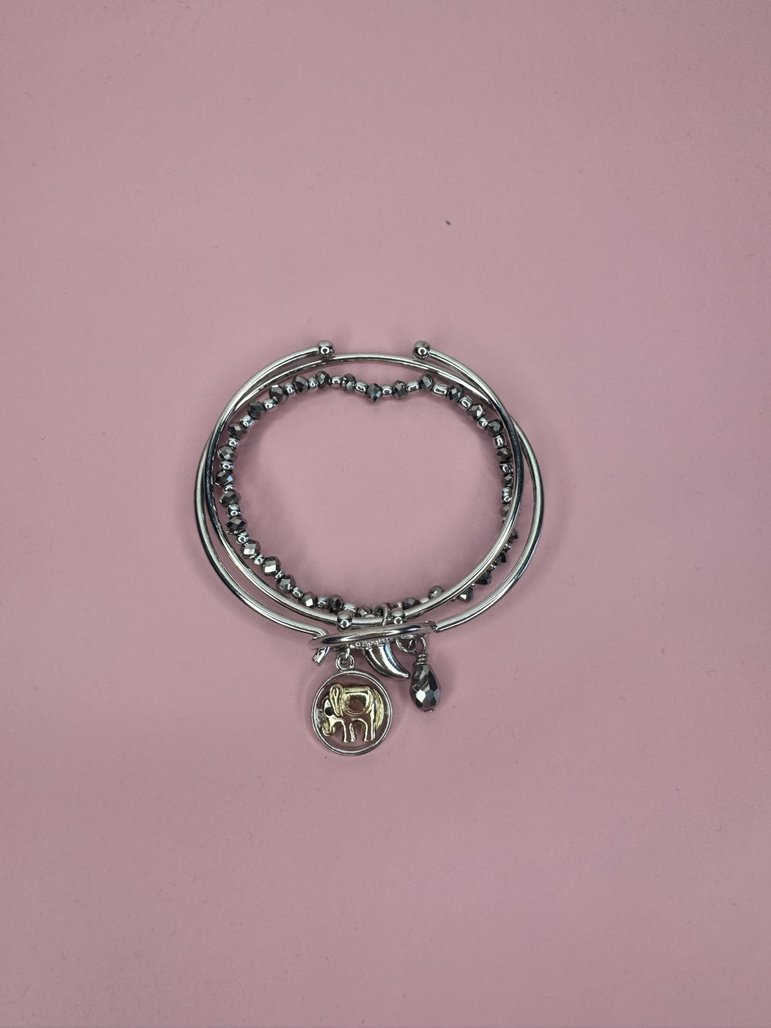 Silver Elephant Charm Bracelet