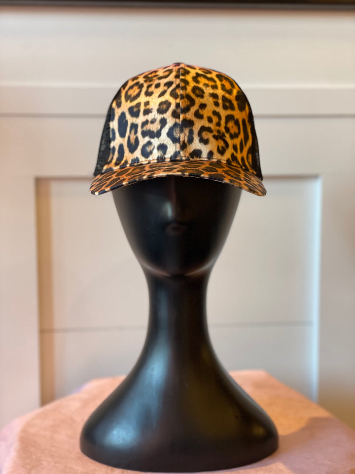 Leopard Mesh Baseball Hat