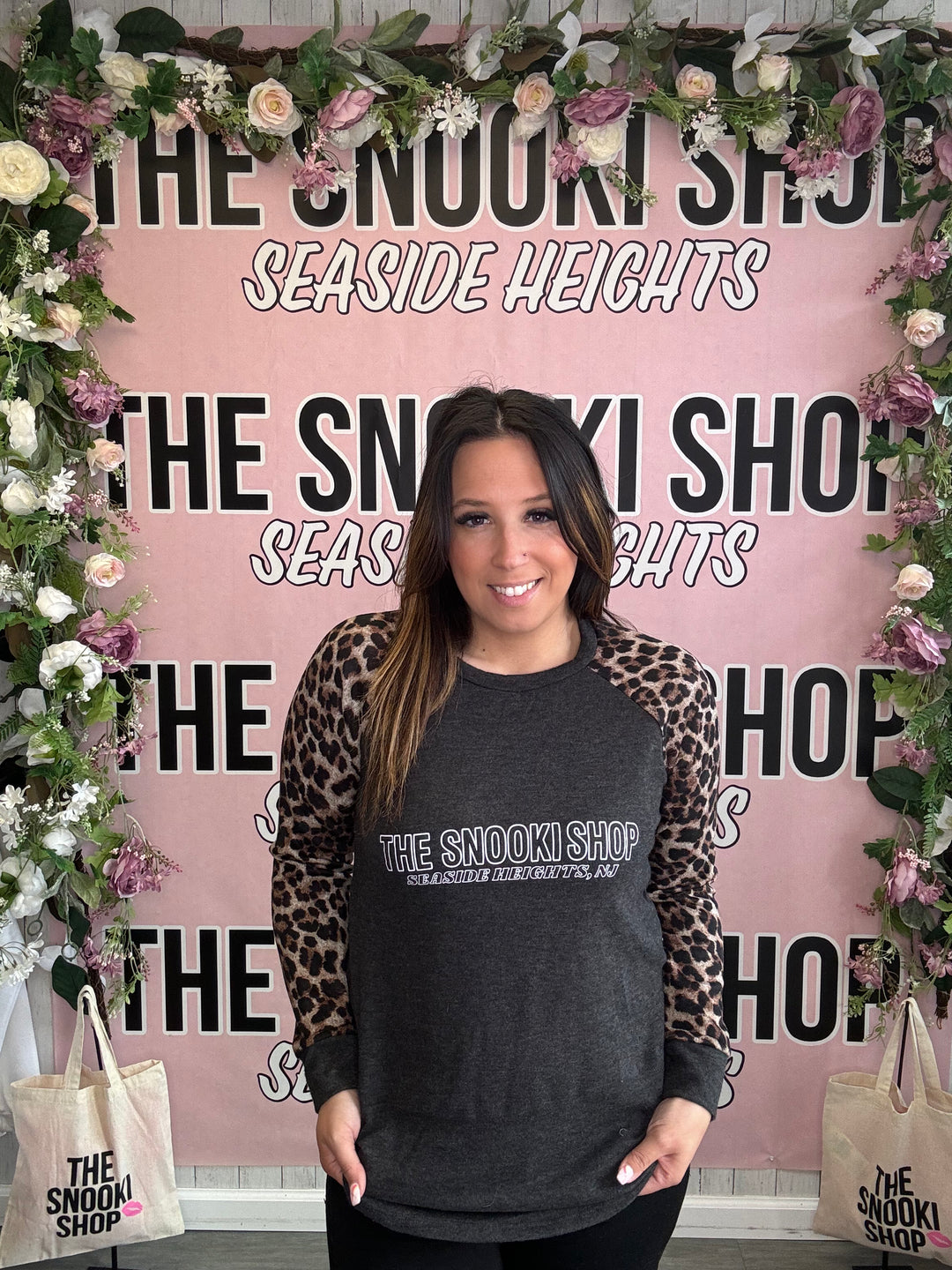 The Snooki Shop Gray Leopard Sleeve