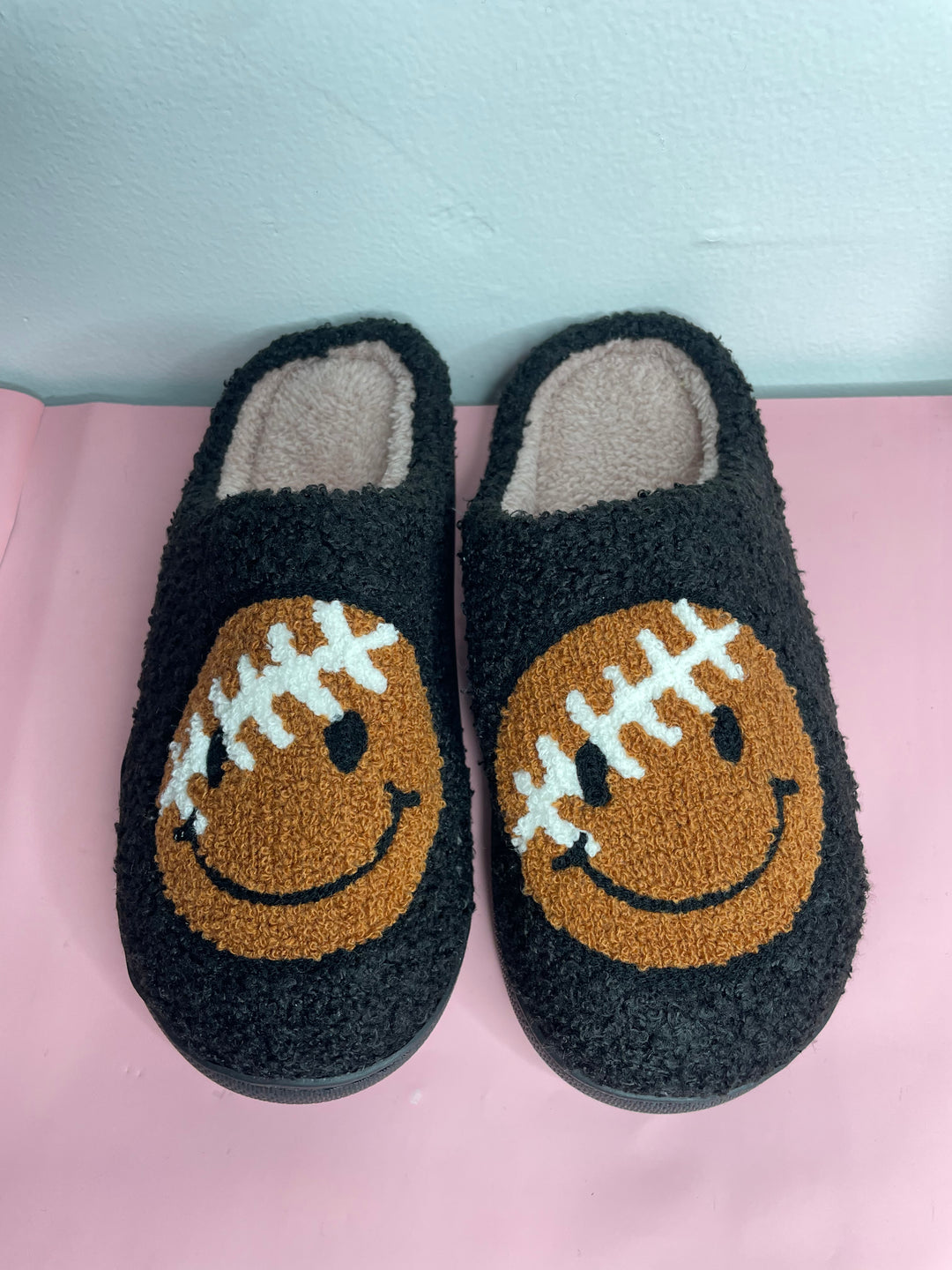 Football Smiley Slippers