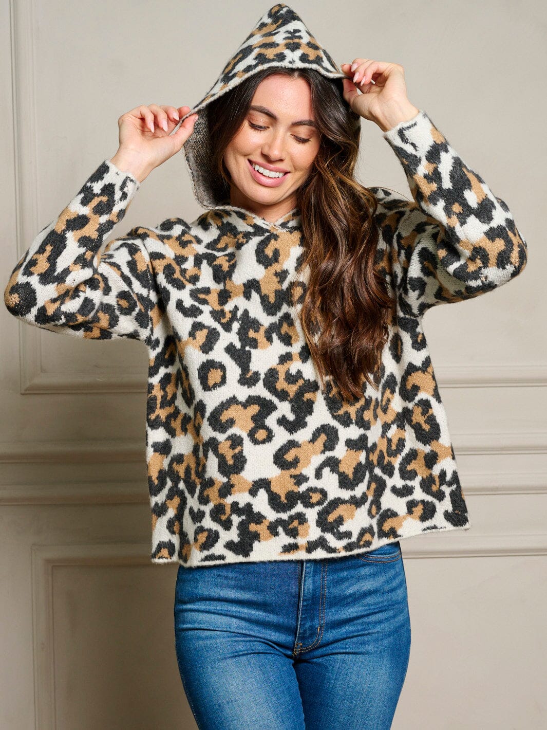 Leopard Hooded Sweater