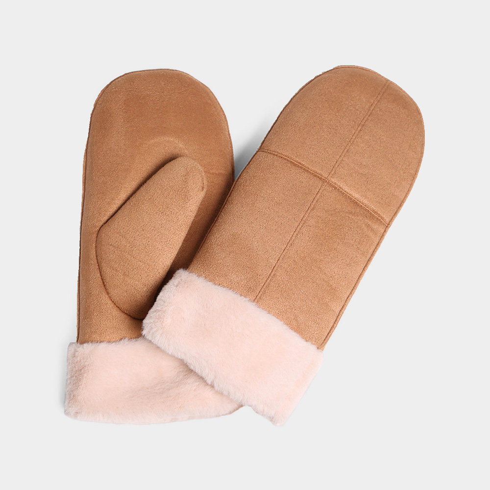 Tan Suede Mittens